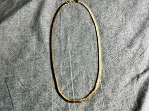 Snake Flat Link Chain - 18K Gold Plated
