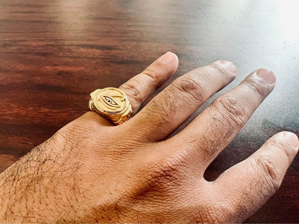 Eye of Ra Ring - Gold Plated
