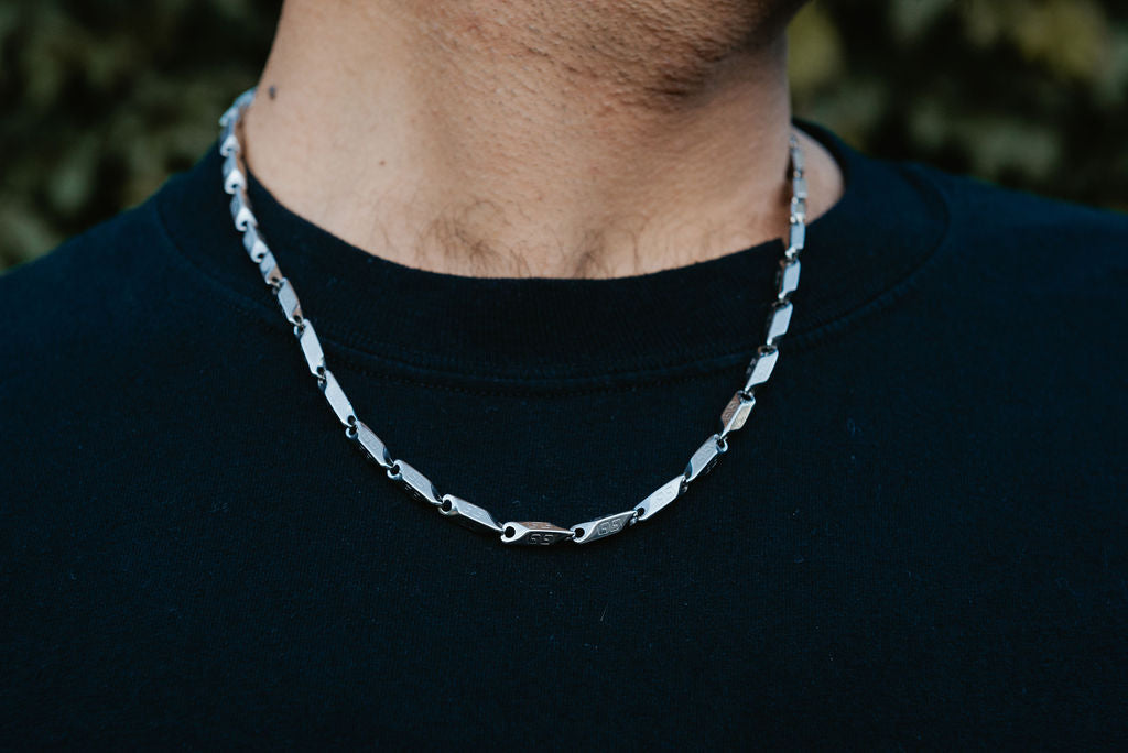 Silver Chain - Bar Link Chain