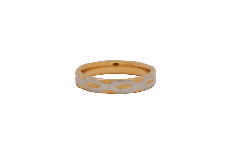 2-Tone Cascading Ring- 18K Gold Plated